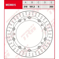 TRW / LUCAS MSW615 Bremsscheibe vorne für BMW R1300...