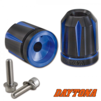 DAYTONA SCRATCH Lenkerenden / Lenkergewichte für KAWASAKI Original Lenker grün eloxiert