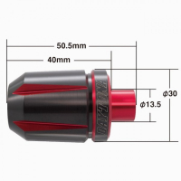 DAYTONA SCRATCH Lenkerenden / Lenkergewichte für Alu-Lenker rot eloxiert