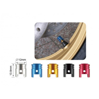 Ventilkappen PISTON / KOLBEN eloxiert blau