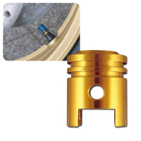 Ventilkappen PISTON / KOLBEN eloxiert gold